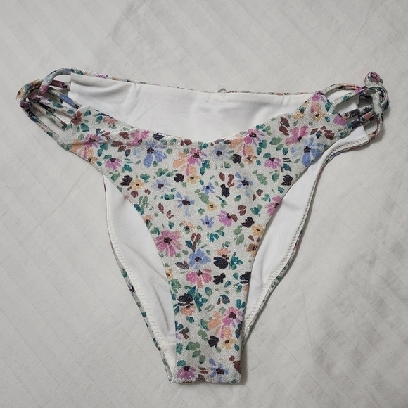 O'neill Shimmery Maggie Ditsy Kaanapali Bottom Medium Coverage Bikini Small - Picture 1 of 7